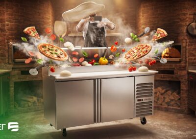 Asber Pizza Prep Tables