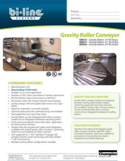 Bi-Line Gravity Roller Conveyor