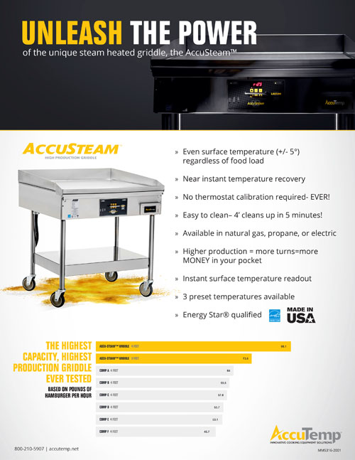 AccuTemp AccuSteam™ Griddle