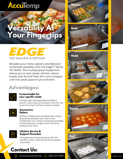 AccuTemp Edge™ Series Tilt Skillets & Kettles