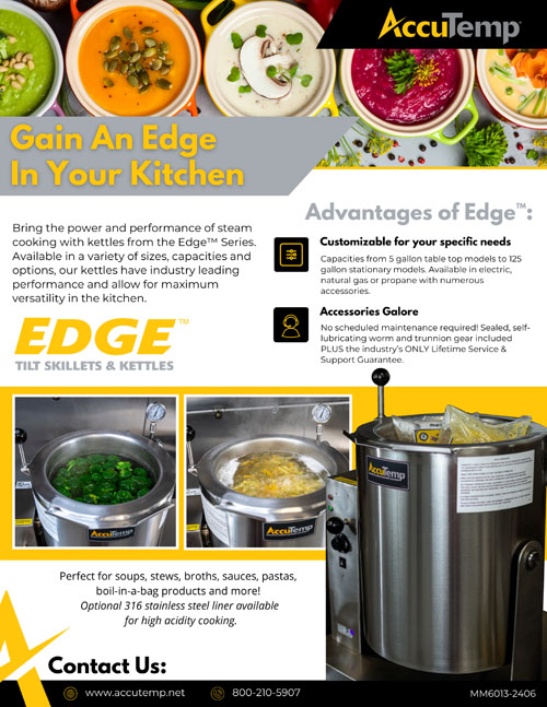 AccuTemp Edge™ Series Tilt Skillets & Kettles