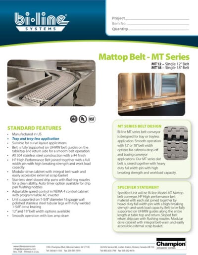 Bi-Line Mattop Belt
